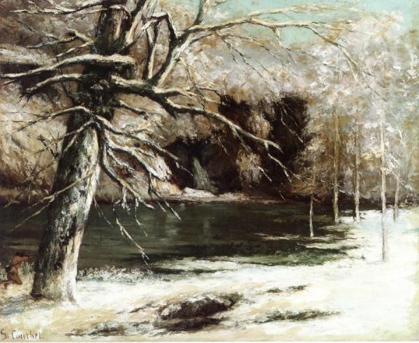 Hunter By The Water by Gustave Courbet