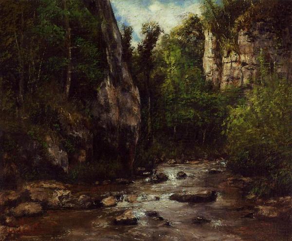 Landscape Near Puit Noir, Near Ornans by Gustave Courbet