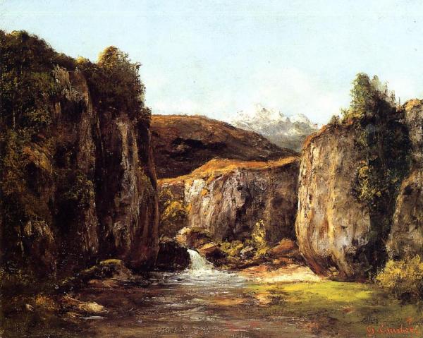 Landscape: The Source Among The Rocks Of The Doubs by Gustave Courbet