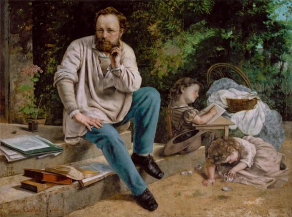 Proudhon Children by Gustave Courbet