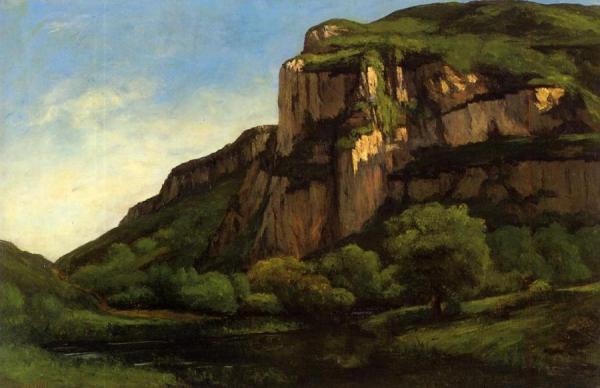 Rocks At Mouthier by Gustave Courbet