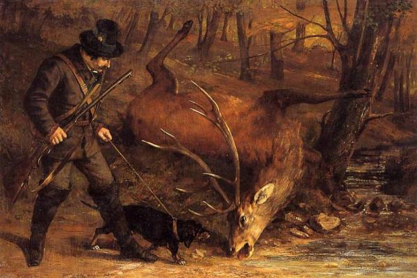 The German Huntsman by Gustave Courbet
