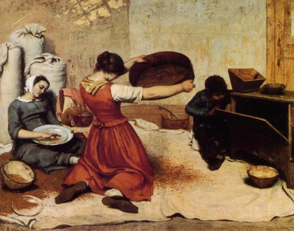 The Grain Sifters by Gustave Courbet