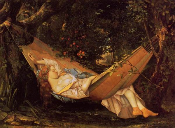 The Hammock by Gustave Courbet Oil Painting Reproductions