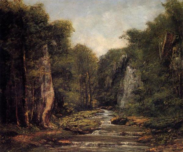 The River Plaisir-fontaine by Gustave Courbet
