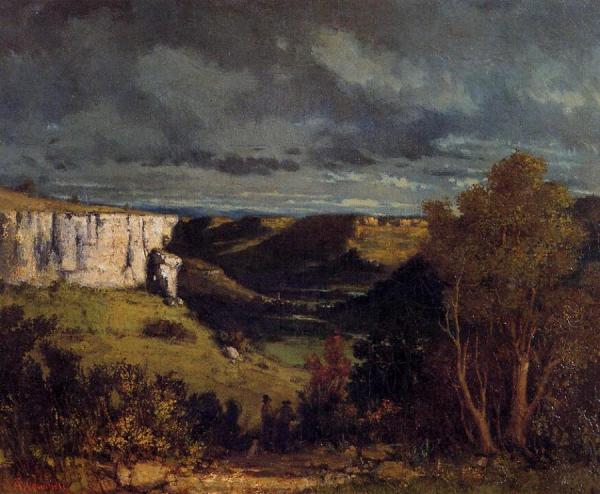 The Valley Of The Loue In Stormy Weather by Gustave Courbet