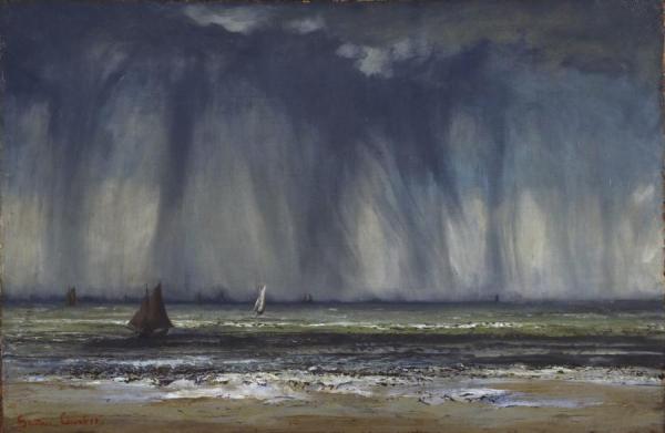 The Waterspout by Gustave Courbet