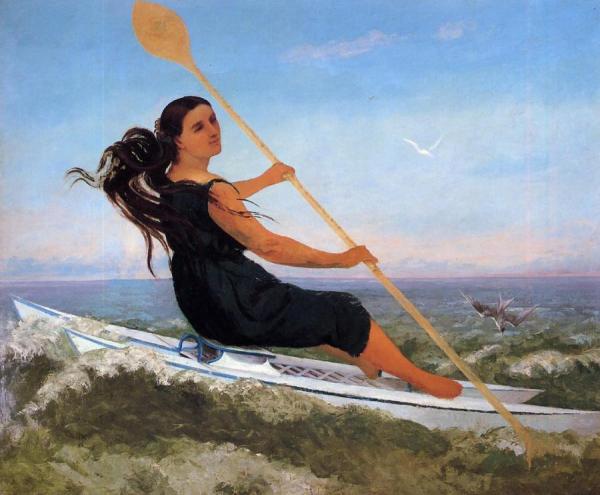 Woman In A Podoscaphe by Gustave Courbet Oil Painting Reproductions