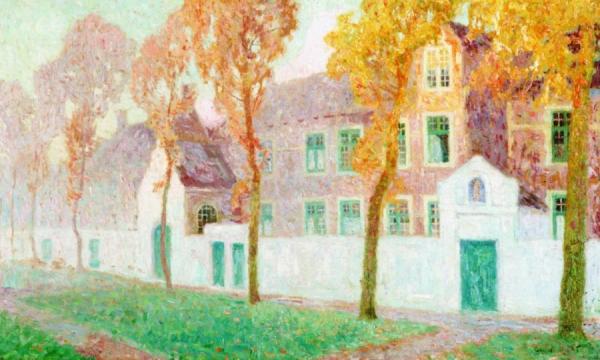 The Beguine Convent In Bruges by Gustave De Smet Oil Painting Reproductions