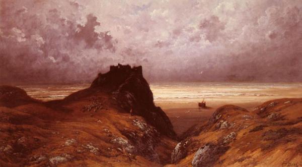 Castle On The Isle Of Sky by Gustave Doré