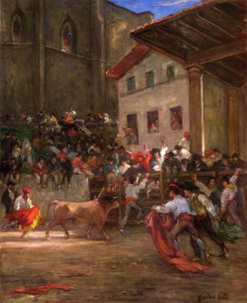 Ell Picador Con El Toro by Gustave Henri Colin