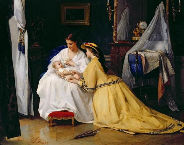 First Born by Gustave-leonard De Jonghe