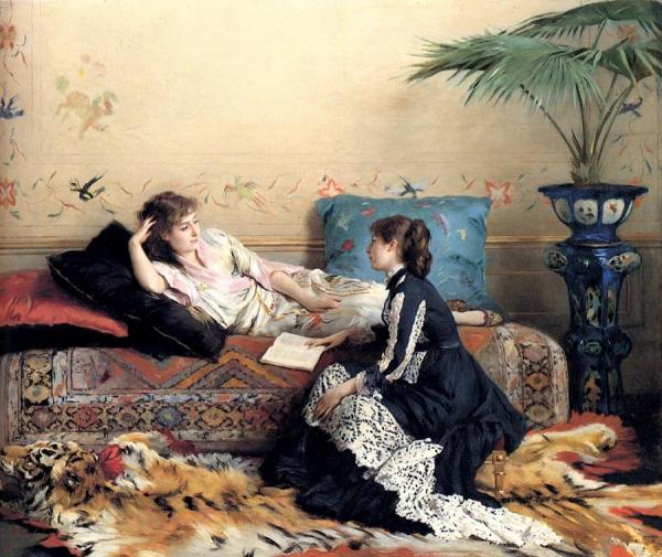Idle Moments by Gustave-leonard De Jonghe