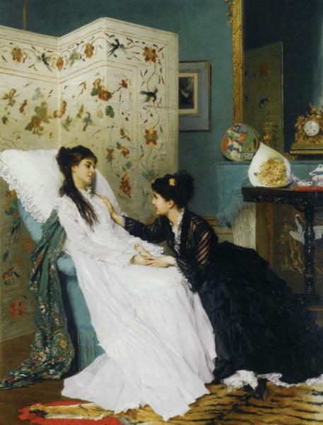 The Convalescent by Gustave-leonard De Jonghe