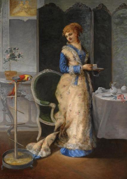 Woman In An Interior by Gustave-leonard De Jonghe
