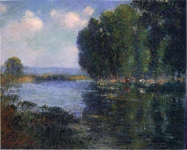 A Bend In The River In Normandy by Gustave Loiseau
