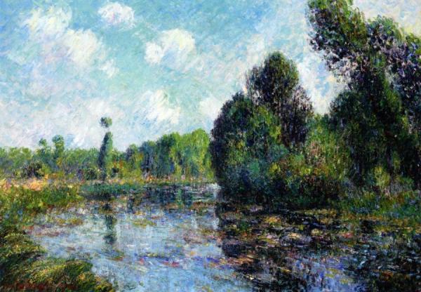 A Bend In The River, The Eure At Saint Cyr-du-vaudreuil by Gustave Loiseau