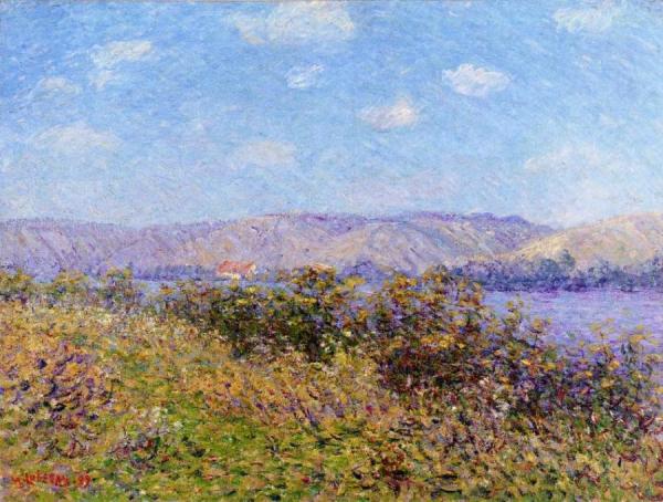 Banks Of The Seine In Summer, Tournedos-sur-seine by Gustave Loiseau