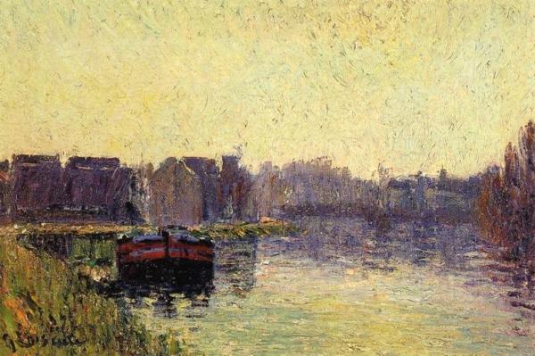 Barges On The Oise by Gustave Loiseau