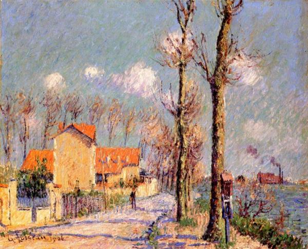 By The Oise At Pontoise: Quai Du Pothuis by Gustave Loiseau