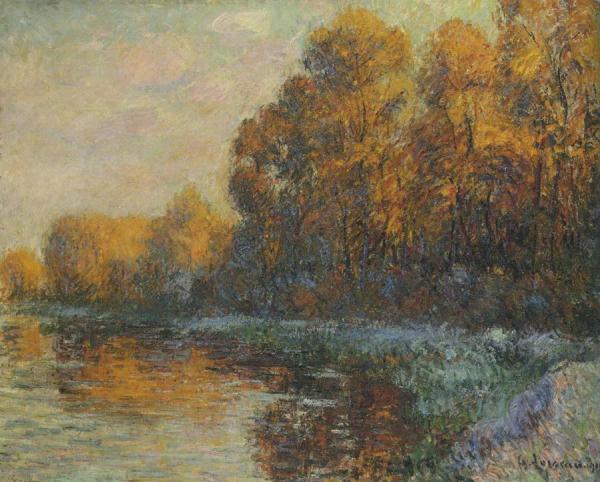 By The River In Autumn by Gustave Loiseau