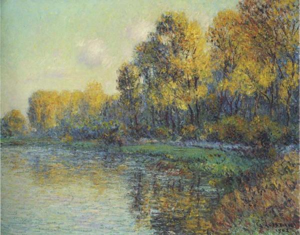 By The River In Autumn by Gustave Loiseau