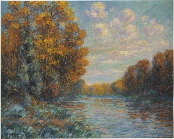 By The River In Autumn by Gustave Loiseau