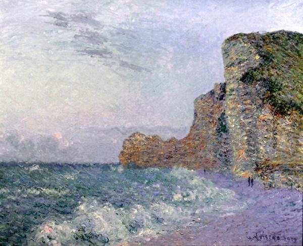 Cliffs In Normandy - Evening by Gustave Loiseau