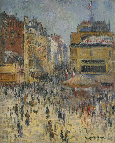 Clignacourt Street In Paris by Gustave Loiseau