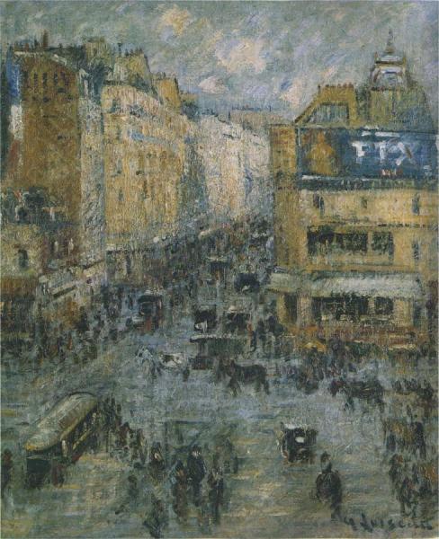 Clignancourt Street In Paris by Gustave Loiseau