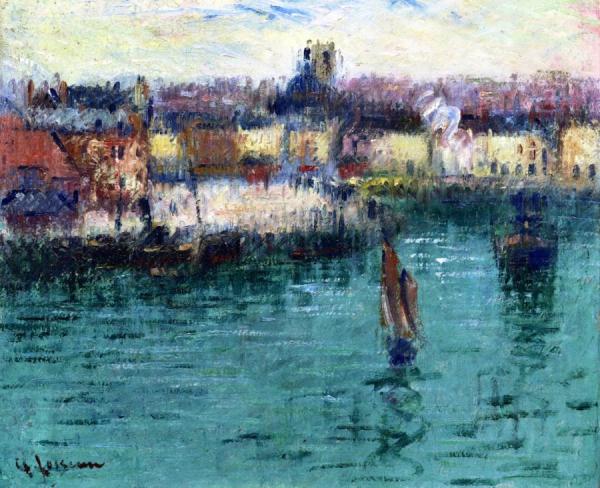 Dieppe, The Outer Harbor by Gustave Loiseau