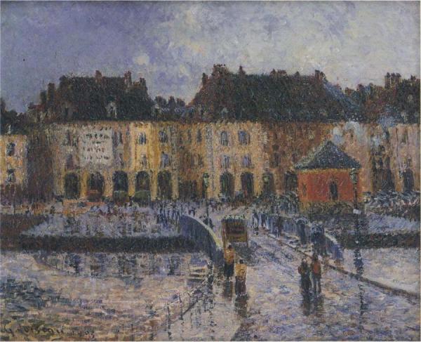 Fish Market At Dieppe by Gustave Loiseau