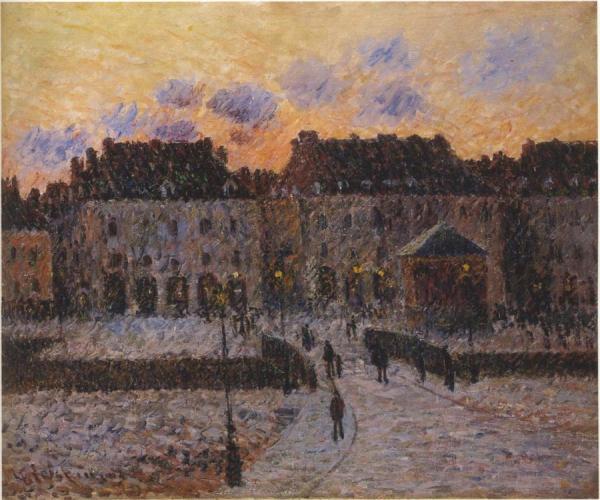 Fish Market At The Port Of Dieppe by Gustave Loiseau Oil Painting Reproductions
