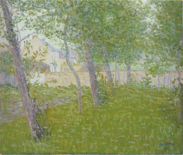 Garden By The House by Gustave Loiseau