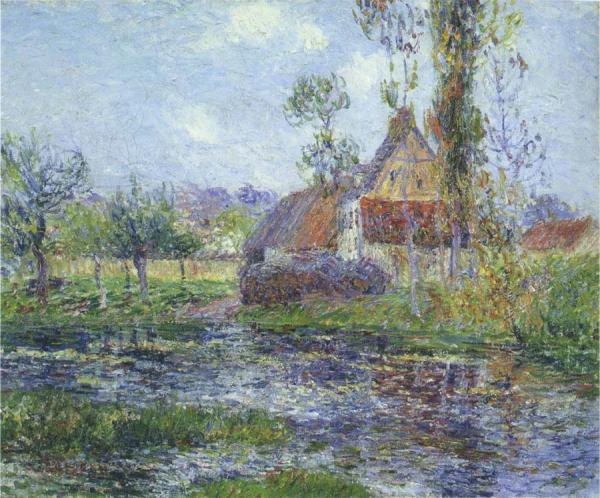 Hendreville By The Eure River by Gustave Loiseau