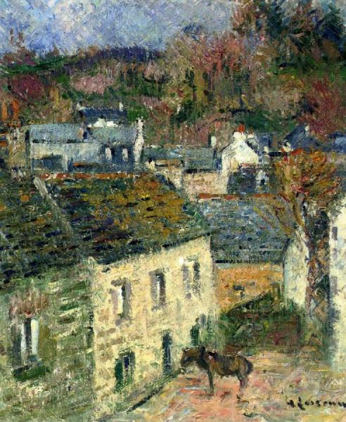 Houses At Pont-aven (finistere) by Gustave Loiseau