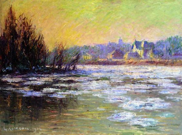 Ice Flows On The Oise by Gustave Loiseau