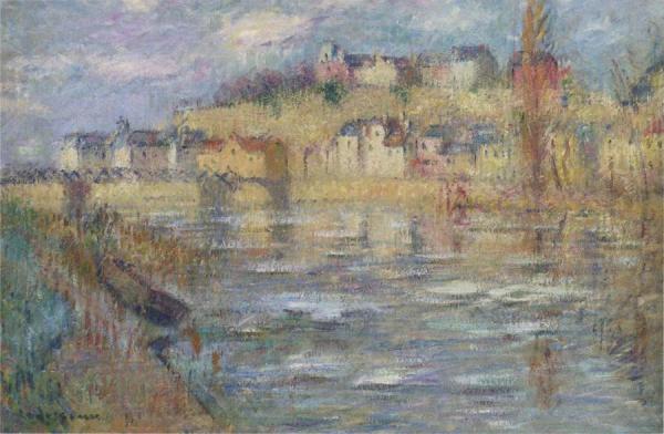 Ice On The Oise River by Gustave Loiseau