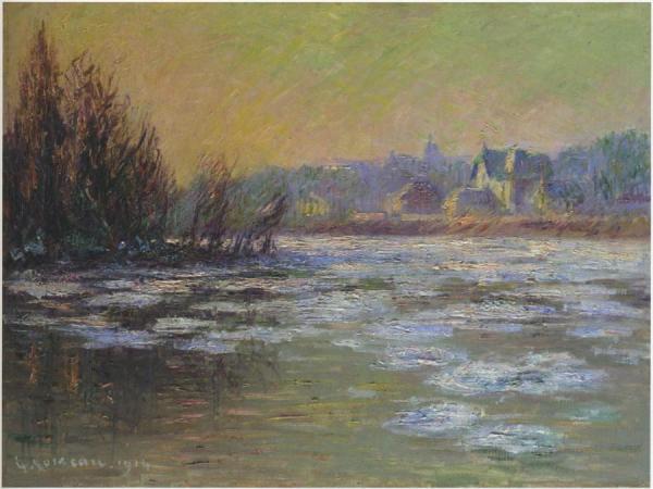 Ice On The Oise River by Gustave Loiseau