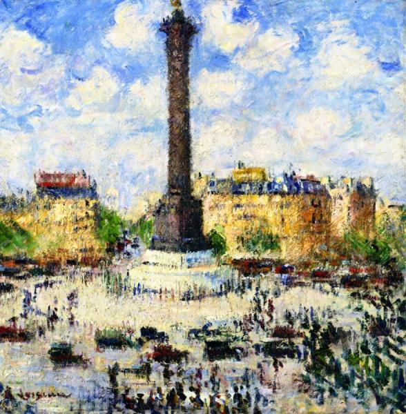 La Place De La Bastille by Gustave Loiseau