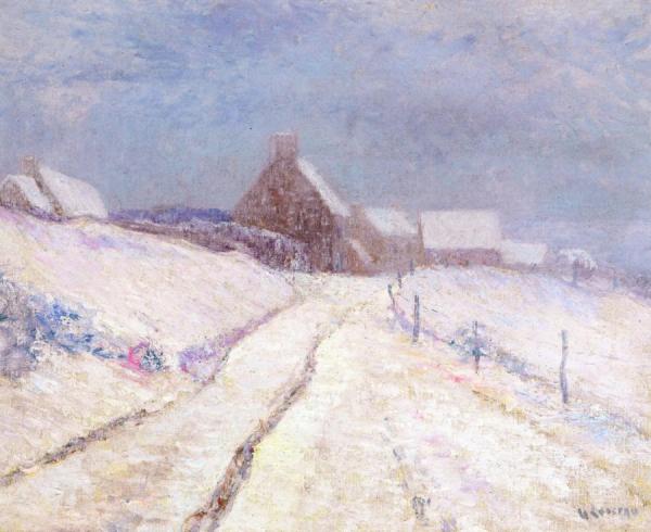 Landscape In The Snow by Gustave Loiseau