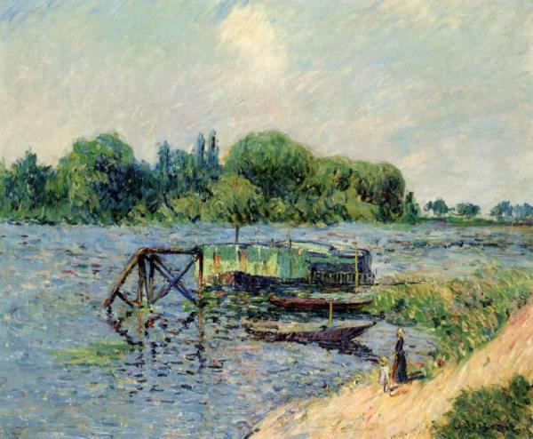 Laundry On The Seine At Herblay by Gustave Loiseau