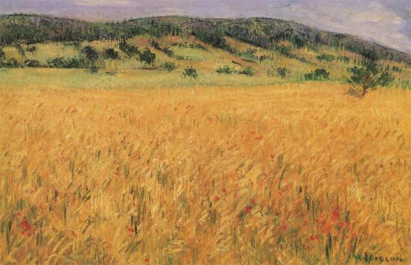 Le Champ De Ble by Gustave Loiseau Oil Painting Reproductions
