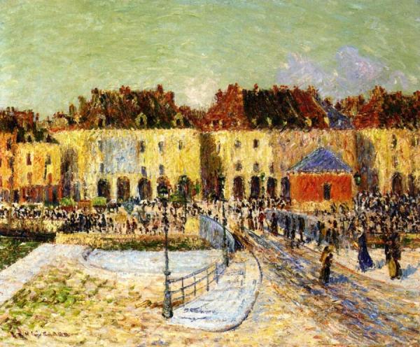Le Pont De La Poissonnerie, Diepp by Gustave Loiseau
