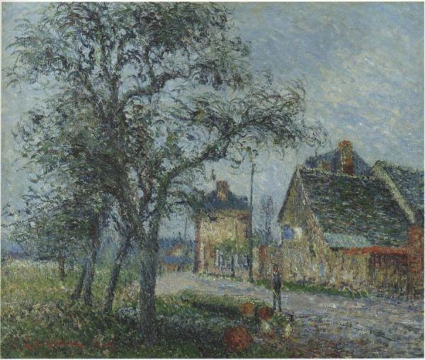 Louvier Road In Winter by Gustave Loiseau