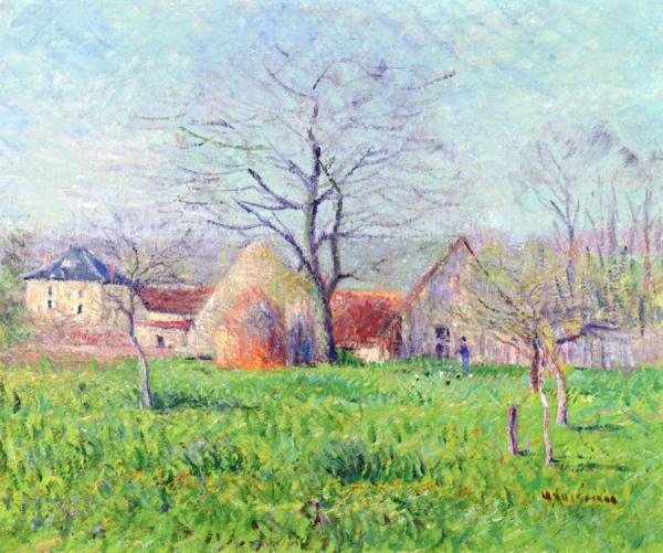 Meadow At The Entrance To A Village by Gustave Loiseau