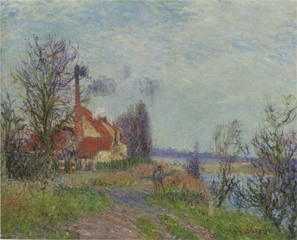 Paper Mill At Port Marly by Gustave Loiseau