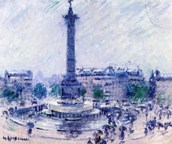 Paris, Place De La Bastille by Gustave Loiseau
