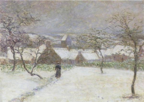 Path In The Snow by Gustave Loiseau