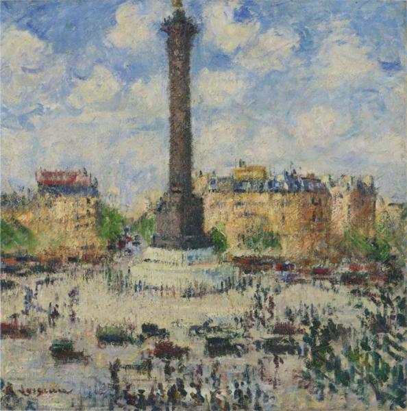 Place De La Bastille by Gustave Loiseau